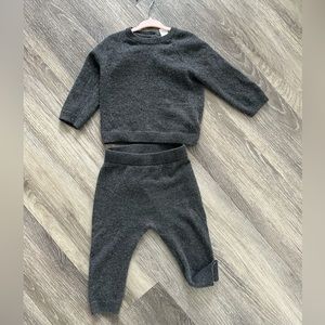 H&M Baby grey cashmere sweater and pants sent